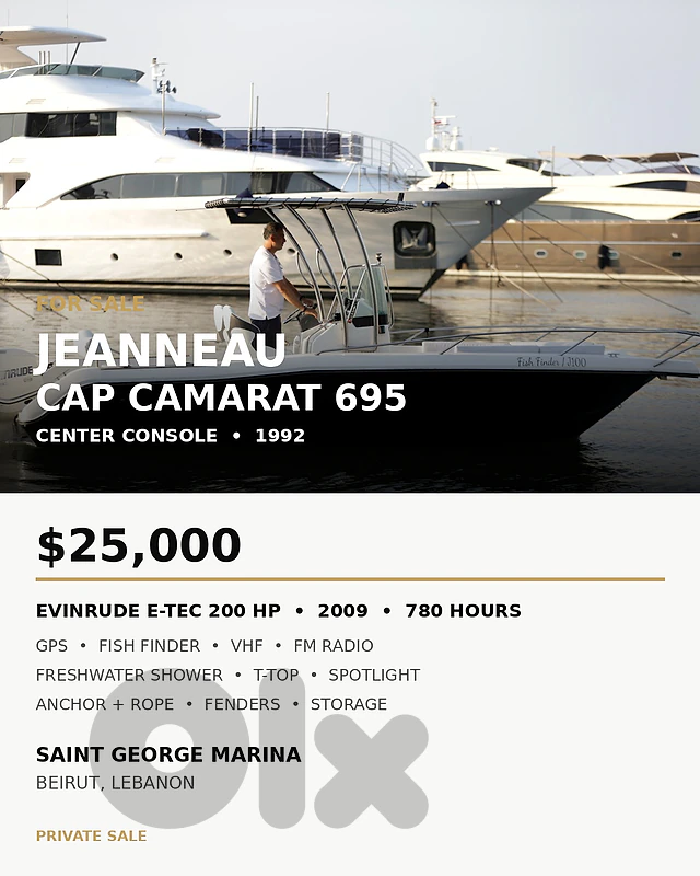 Cap Camarat 695 - Center Console