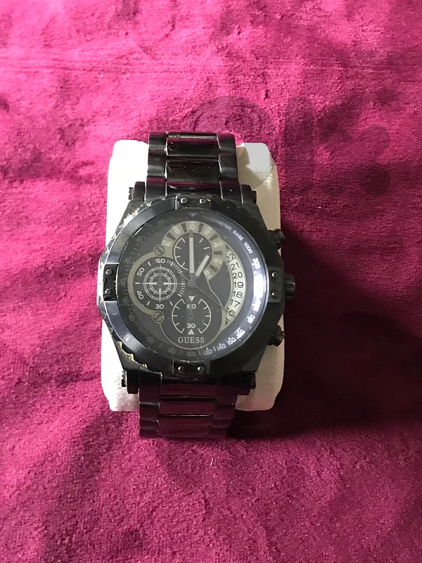 GUESS Chronograph ion steel watch