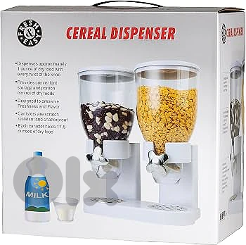Easy Double Cereal Dispenser – Dual Dry Food Storage Container