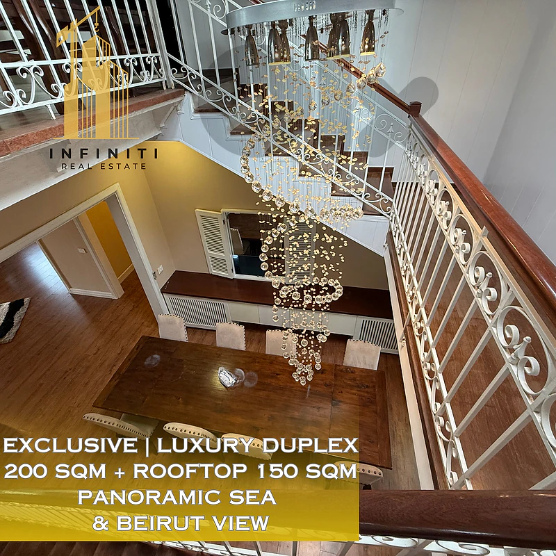 Elegant Duplex For Sale in Aley Town | Luxury Furniture | Sea View