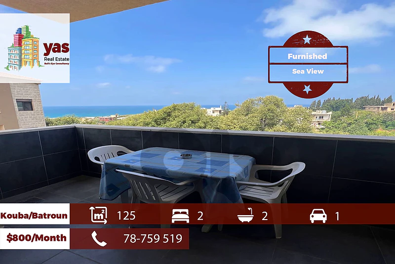 Batroun 125m2 | Furnished Flat | Prime Location | Sea View | HS