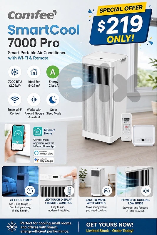 ❄️ Comfee SmartCool 7000 Pro – Stay Cool, Stay Smart!