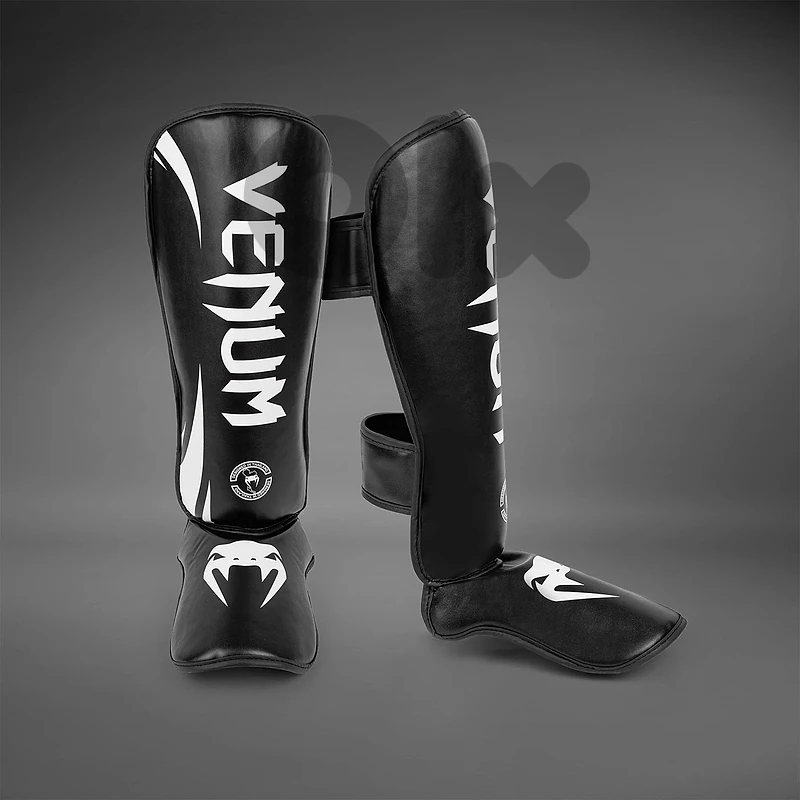 MMA Venum Elite Standup Shin Guards - White/Black