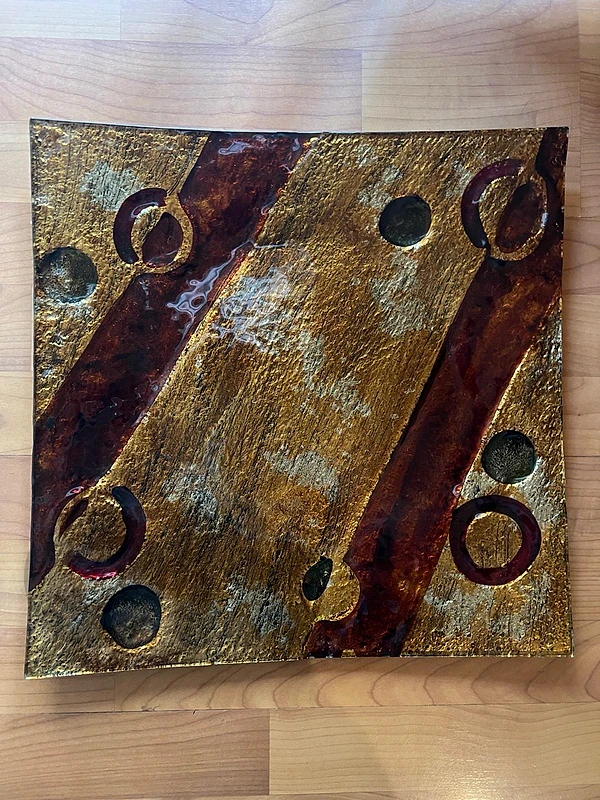 Decorative glass plate