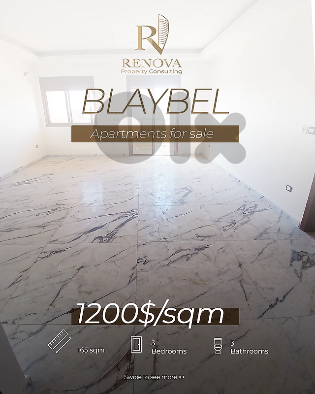 Open City&Sea View Apartment for sale in Blaybel