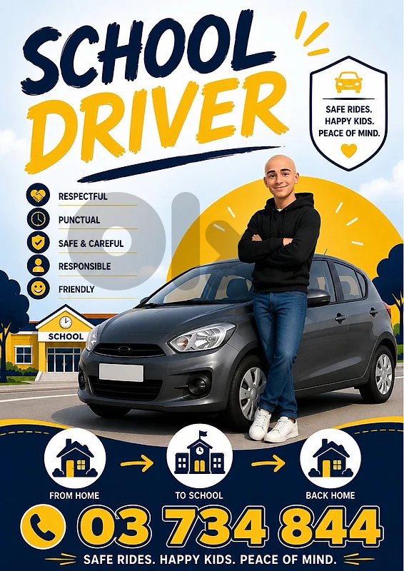 Driver with car