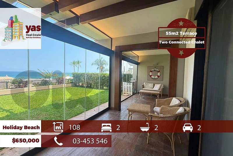 Holiday Beach 108m2 | 55m2 Terrace | Sea View | Luxury Chalet | HN