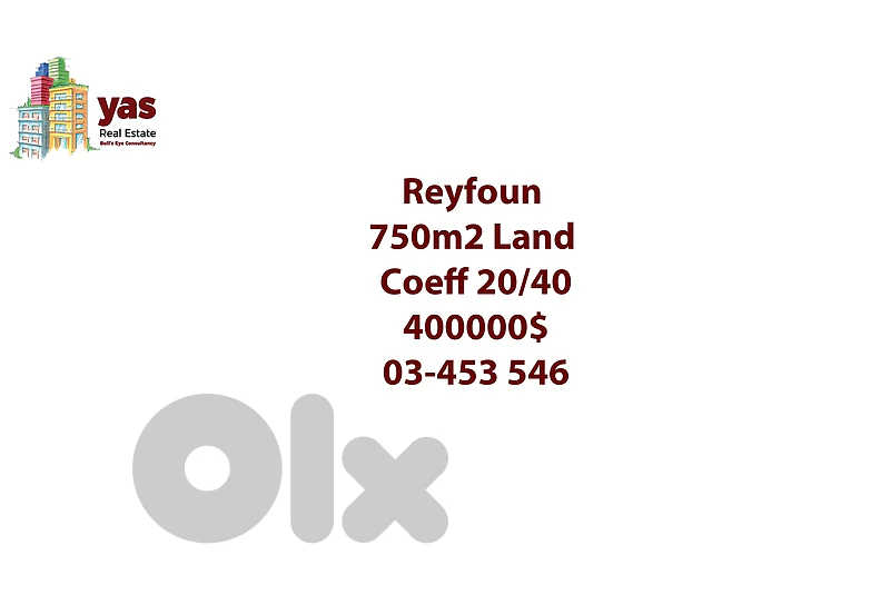 Feytroun 750m2 | Residential Land | Coeff 20/40 | Prime Location | WA