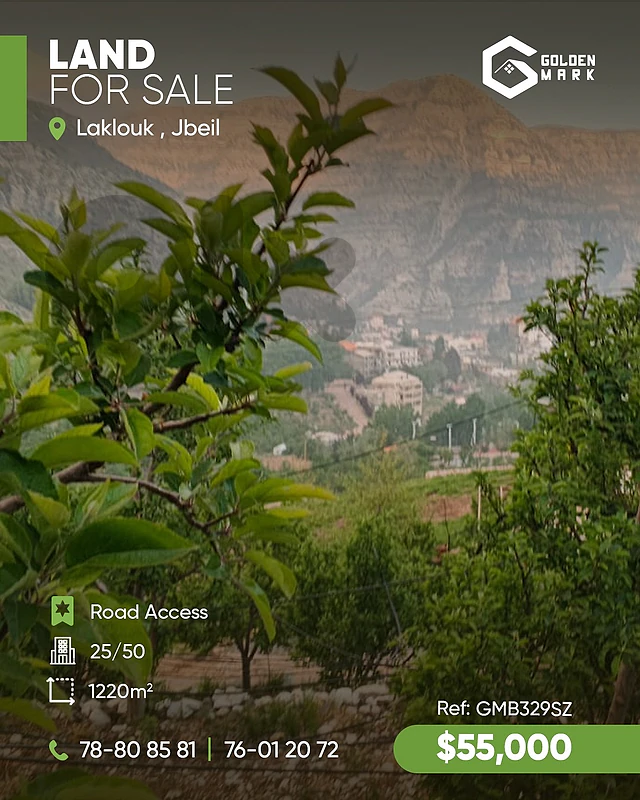GMB329SZ -  Land For Sale In Laklouk  - أرض للبيع في اللقلوق