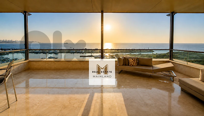 FULL Seaview Modern Apartment with Terrace in Waterfront Dbaye | Sale
