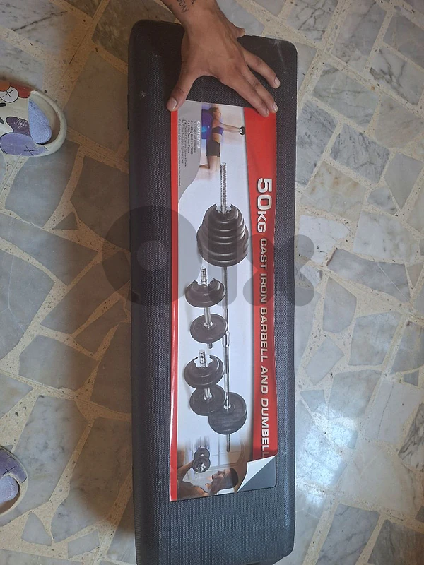 50kg barbell and dumbells