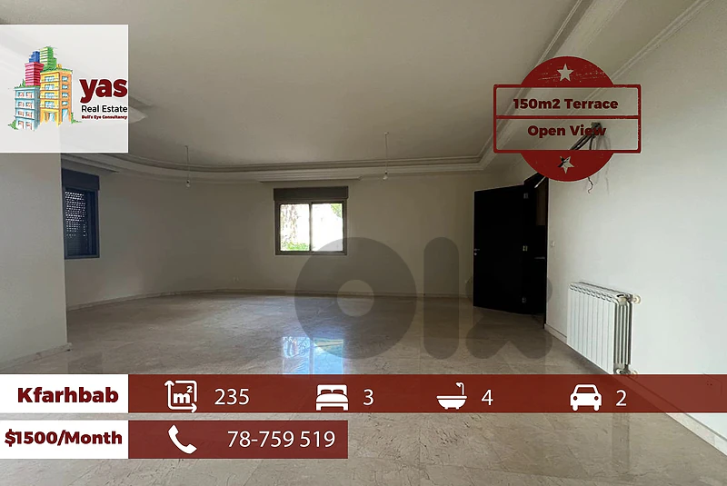 Kfarhbab 235m2 | 150m2 Garden | Mountain & Sea View | Catch | EH/IV