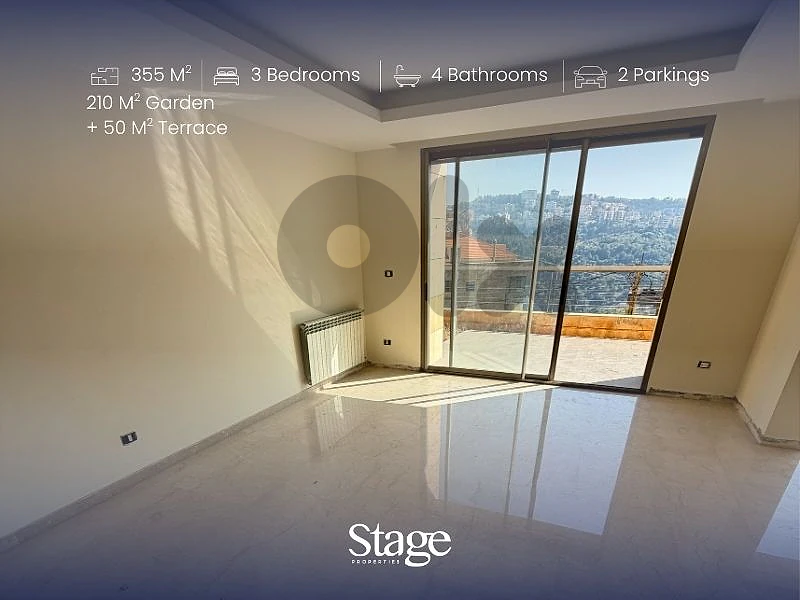 Spacious 355 SQM Apartment with Private Garden, Terraces