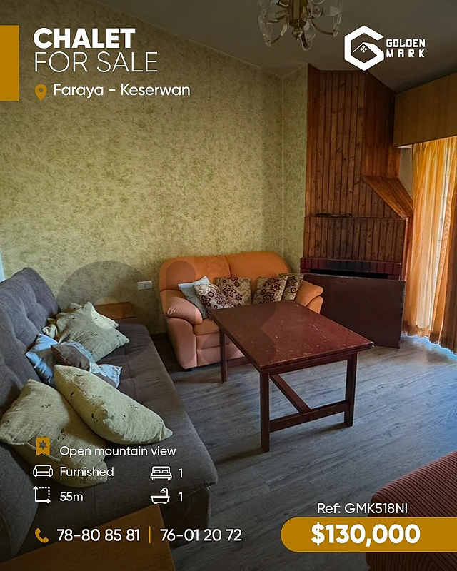 GMK518NI  - Chalet For Sale In Faraya - شاليه للبيع في فاريا