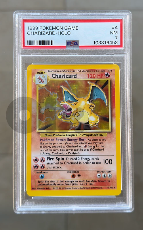 1999 PSA 7 Base Set Charrizard Pokemon Card