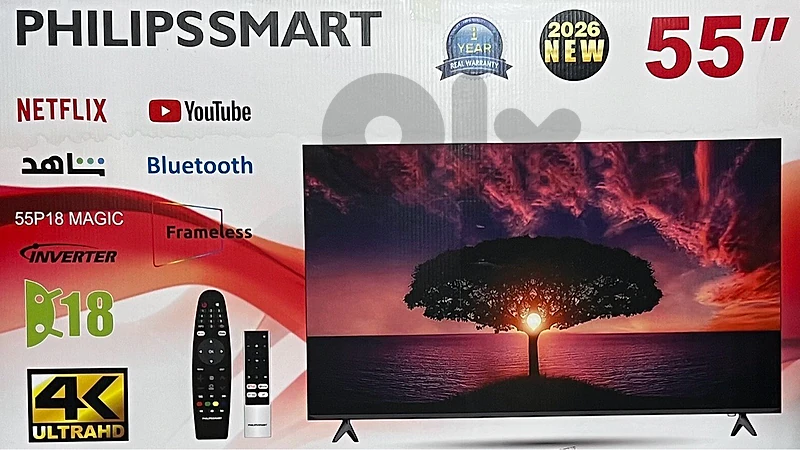 Led PHILIPSSMART 55” 4K  A18 + air mouse remote