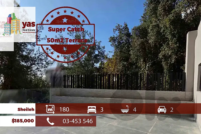 Sheileh 180m2 | 50m2 Terrace | SUPER CATCH | Mint Condition | View |