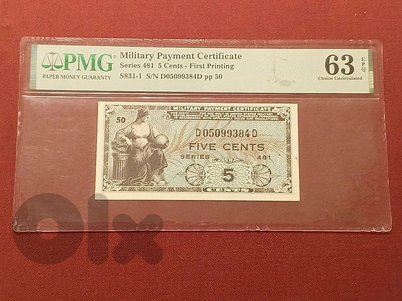 U.S. Military Payment Certificates Series 481