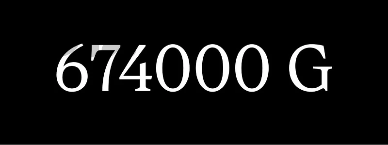 674000 G for sale