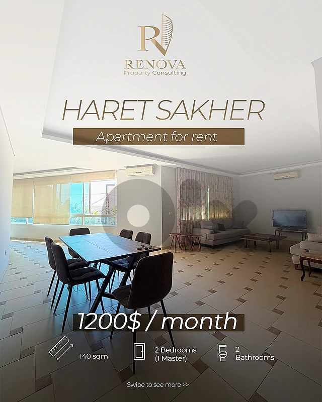 Fully Furnished Apartment for rent in Haret Sakher