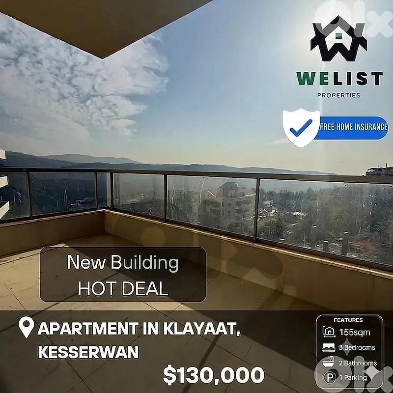 Apartment for sale in Klayaat, Kesserwan شقة للبيع في منطقة قليعات Apartment for sale in Klayaat, Kesserwan شقة للبيع في منطقة قليعات
