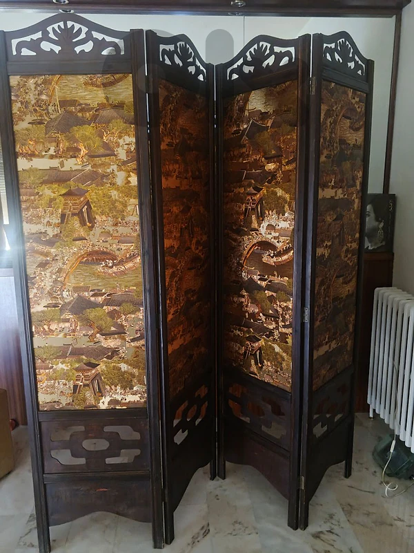 Vintage oriental paravent