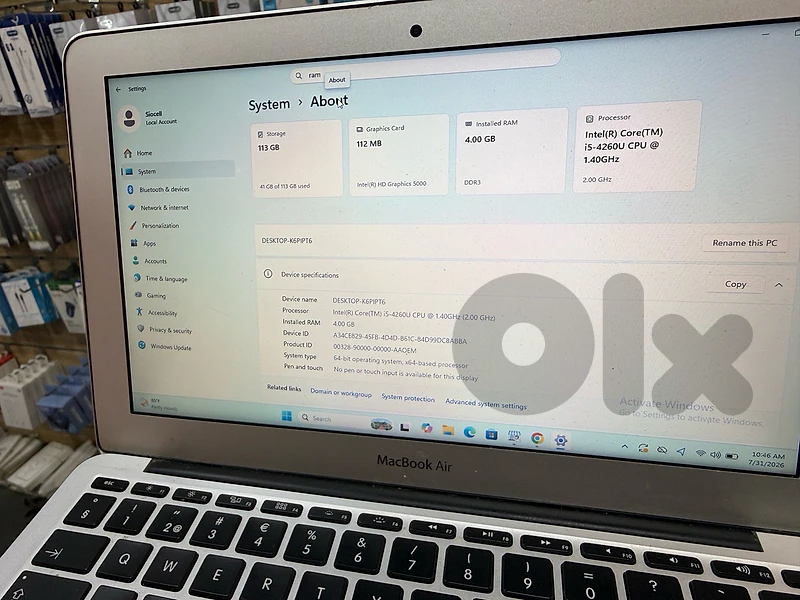 macbook air 2014