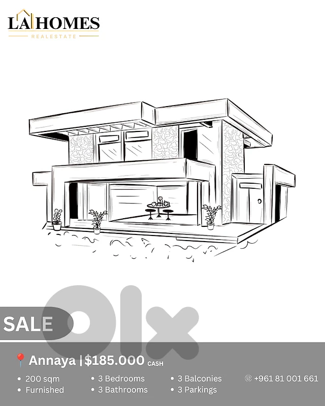 villa for sale in annaya فيلا للبيع في عنايا