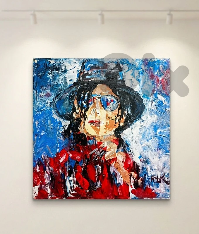 60 x 60 cm acrylic painting  signed