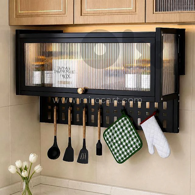 Under-Cabinet Kitchen Storage Station — Matte Black