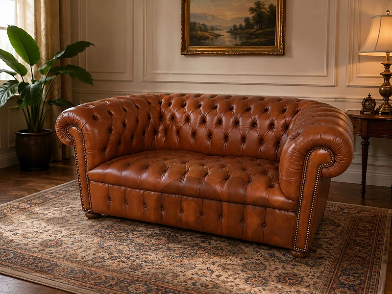 sofa chesterfield real leather original England