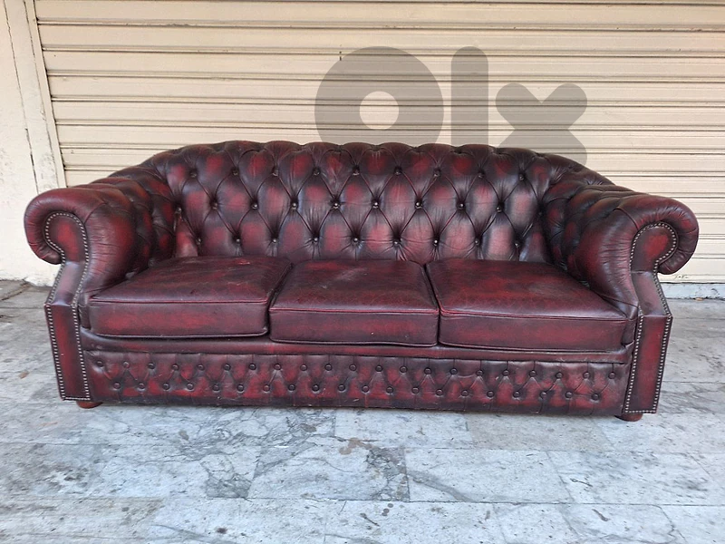 real leather chesterfield tree seats original England