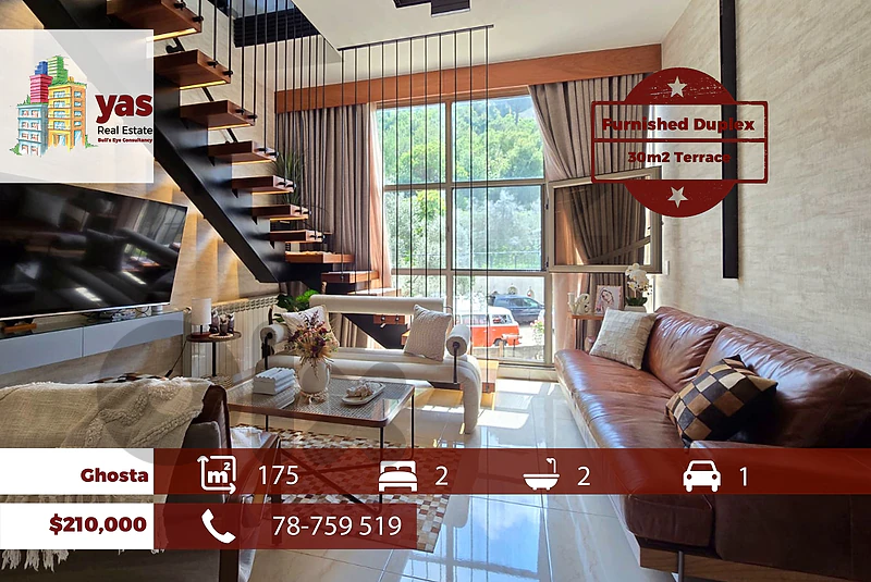 Ghosta 175m2 | 30m2 Terrace | Furnished Duplex | Calm Area | DA