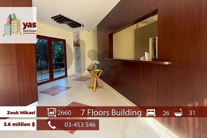 Zouk Mikael 2660m2 | 7 floors | Hotel/Airbnb | Prime Location | EH