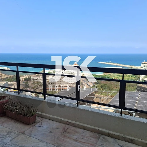 L22248 Spacious Apartment with Panoramic Sea View For Rent in Kaslik