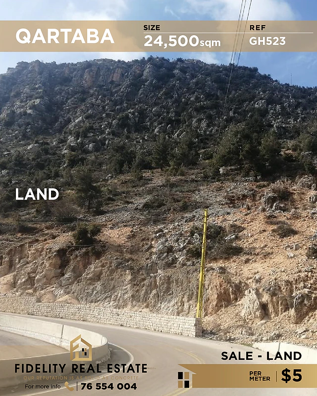 Land for sale in Qartaba GH523 أرض للبيع في قرطبا