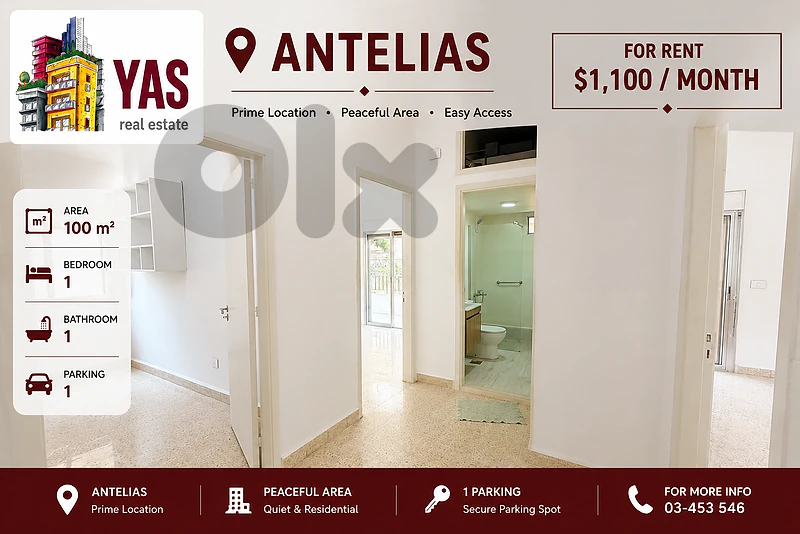 Antelias 100m2 | Luxury Flat | Rent | Well Lighted | MJ |