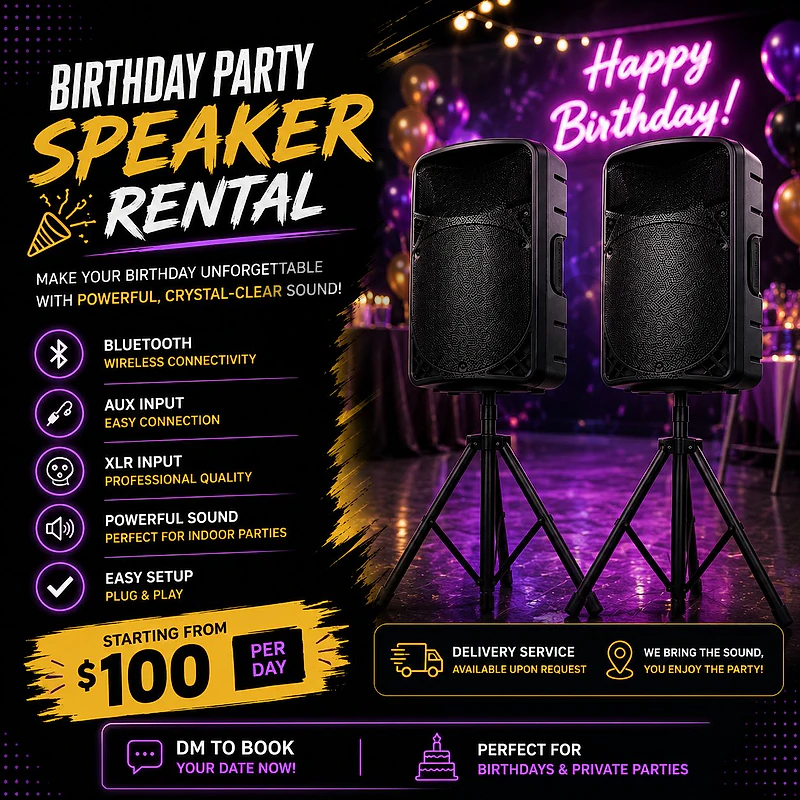 Bluetooth speakers rental