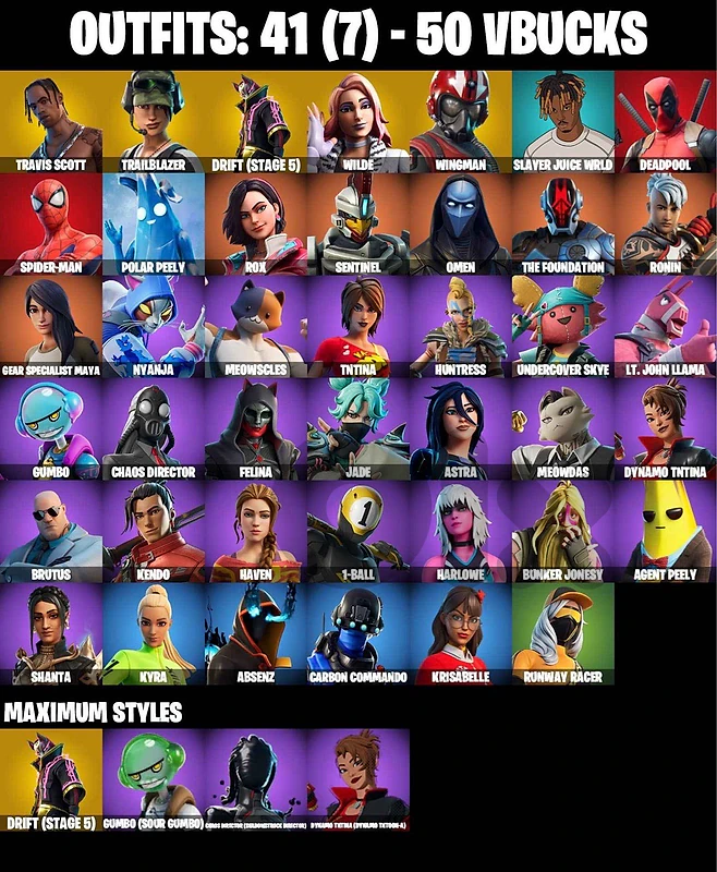 fortnite account OG+Travis scott