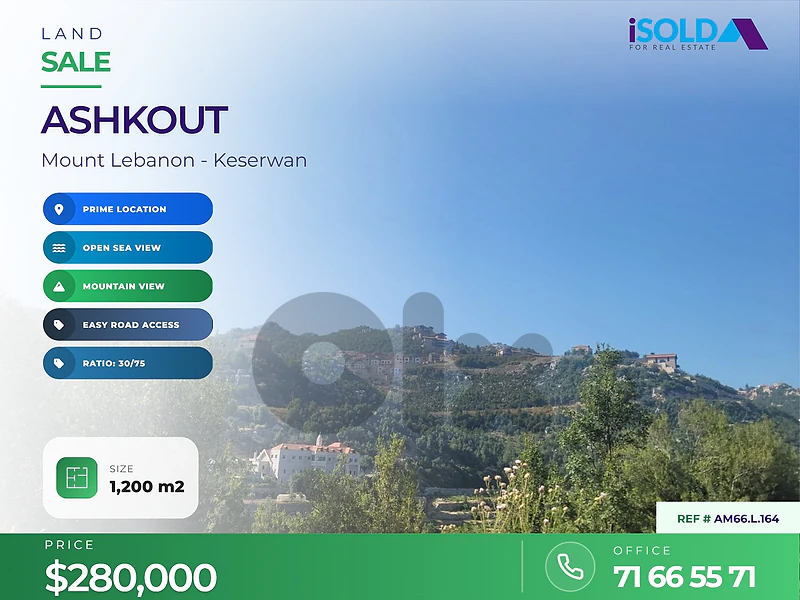 Prime location Land For Sale in  Ashkout