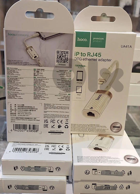HOCO OTG ETHERNET ADAPTER IP TO RJ45 UA41A