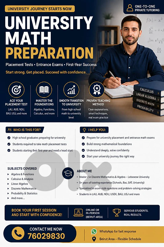 University Math & Placement Test Preparation