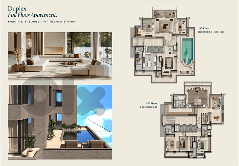 Apartment for sale in Ramlet El Bayda/ Duplex/ Pool / Terrace