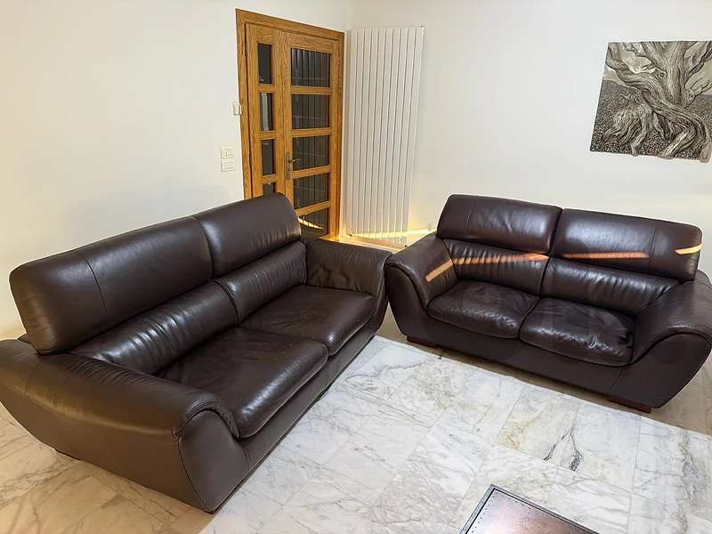 2 leather sofas for sale
