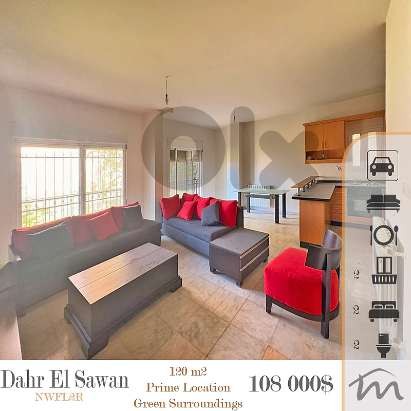 Dahr El Sawan | 120m² Apart | Prime Investment | Green Surroundings