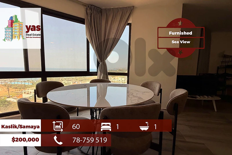 Kaslik/Samaya 60m2 | Furnished Chalet | Sea View | Modern | EH/MS