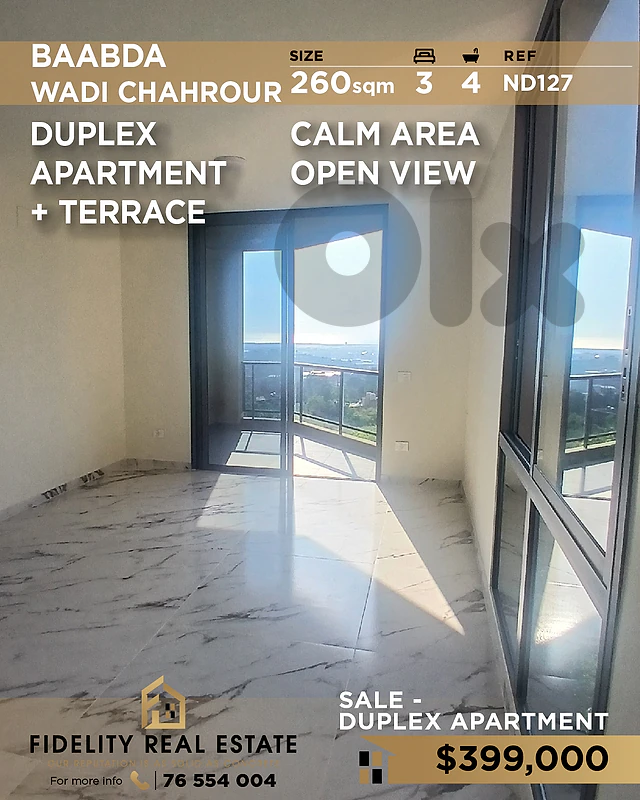 Apartment duplex sale Wadi Chahrour ND127 دوبلكس  للبيع في وادي شحرور
