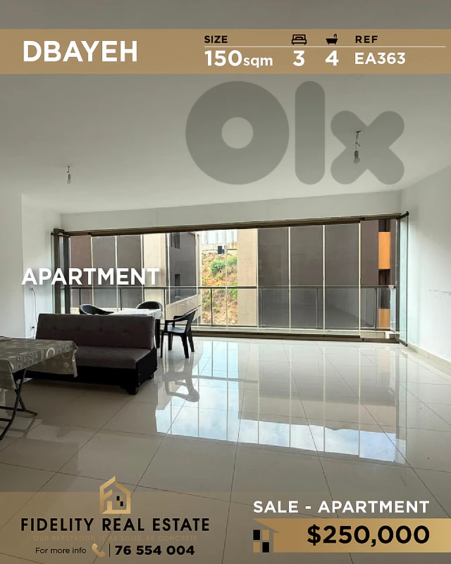 Apartment for sale in Dbayeh EA363 شقة للبيع في ضبية