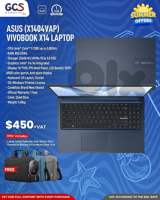 Asus (X1404VAP) Vivobook X14 Laptop