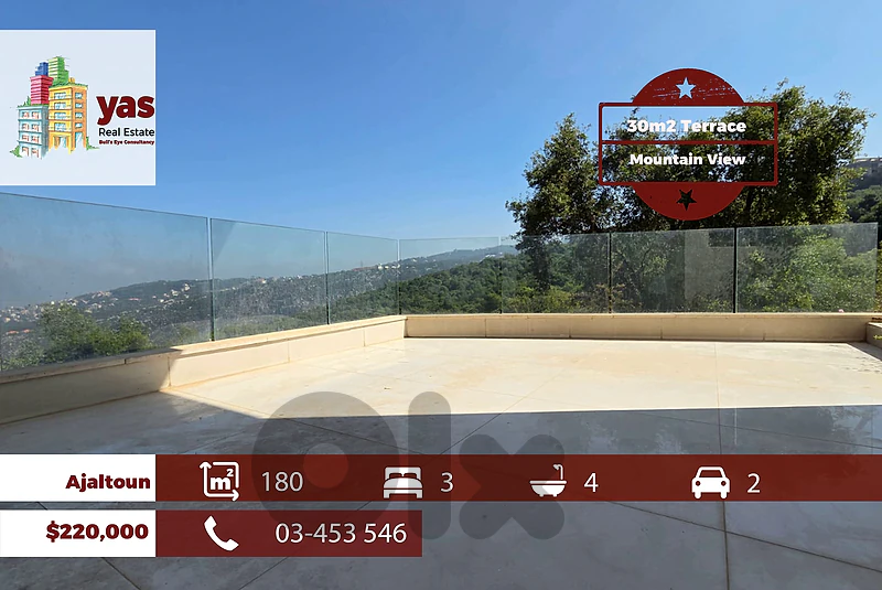 Ajaltoun 180m2 | 30m2 Terrace | Astonishing View | Private Street | TO